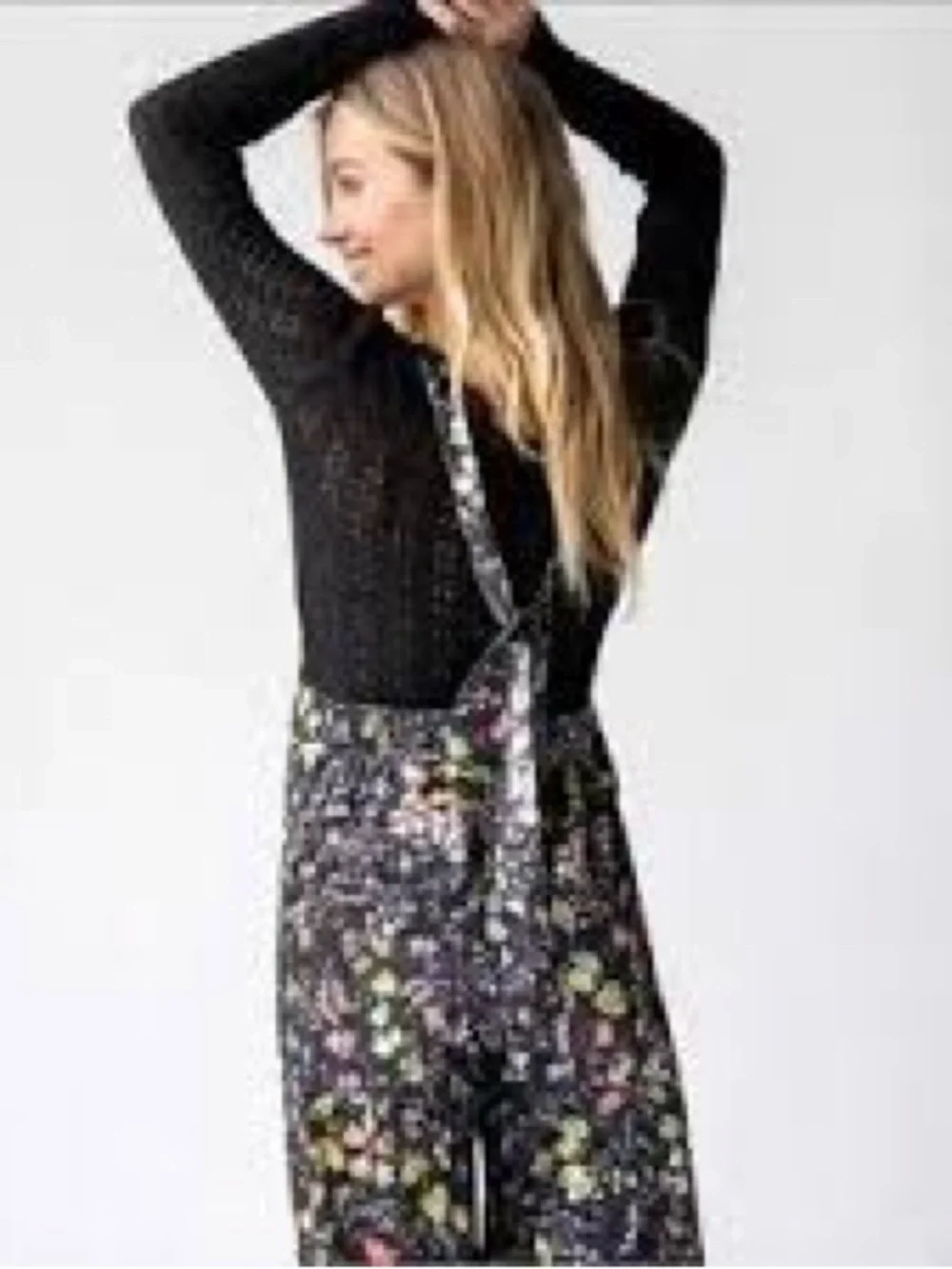 Natural life Dakota floral print velvet tieback jumpsuit - Picture 2 of 6